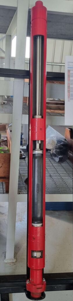 Esp motor protector with bag and labyrinth chambers